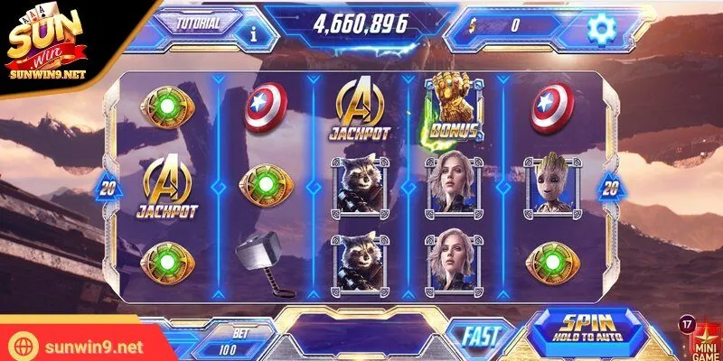 Chỉ cần click vào ‘“spin” là guồng quay bắt đầu