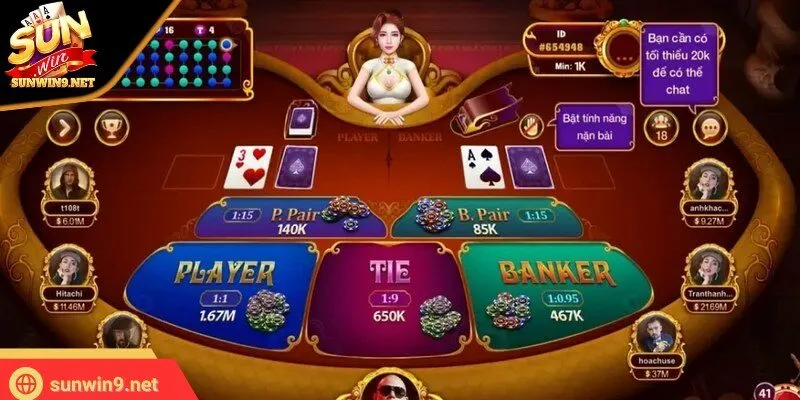 Baccarat kim tài - Trò chơi đáng để trải nghiệm tại SUNWIN 2 Sunwin Baccarat kim tài – game đỉnh cao thu hút dân chuyên