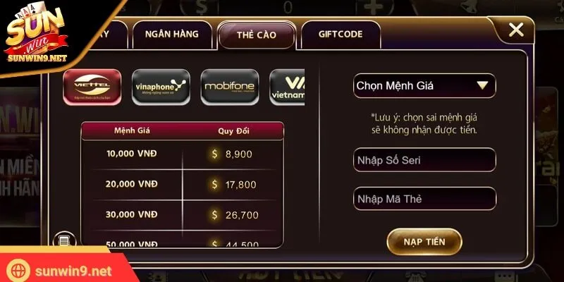 Nạp tiền SUNWIN: Hướng dẫn chi tiết từ A-Z cho newbie 4 Sunwin Bình tĩnh và kiểm tra các lỗi thường gặp khi không nạp được