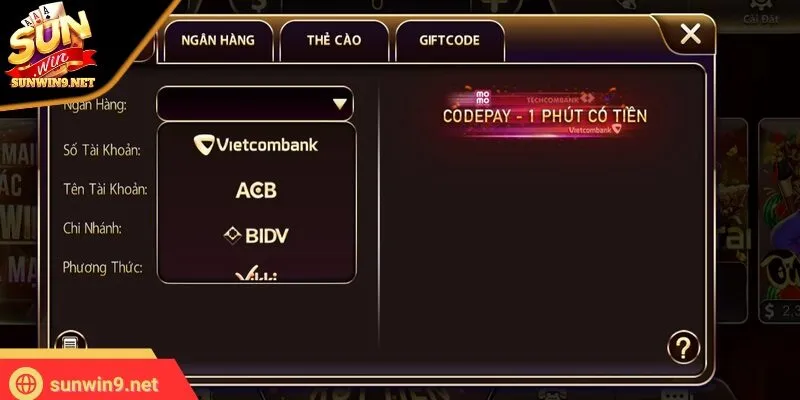 Nạp tiền SUNWIN: Hướng dẫn chi tiết từ A-Z cho newbie 3 Sunwin Nạp tiền SUNWIN đem đến tiện lợi