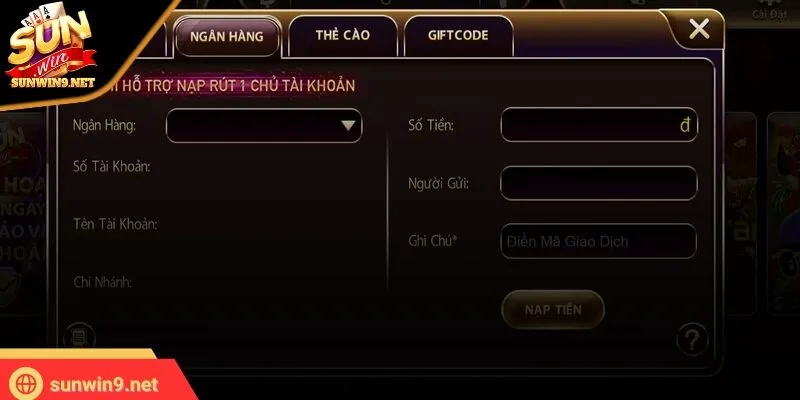 Nạp tiền SUNWIN: Hướng dẫn chi tiết từ A-Z cho newbie 2 Sunwin Hình thức vào vốn được ưa chuộng nhất